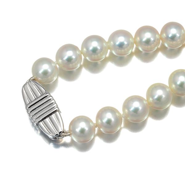ミキモト ネックレス パール 真珠 7.0-7.4mm K18WG/シルバー BLJ