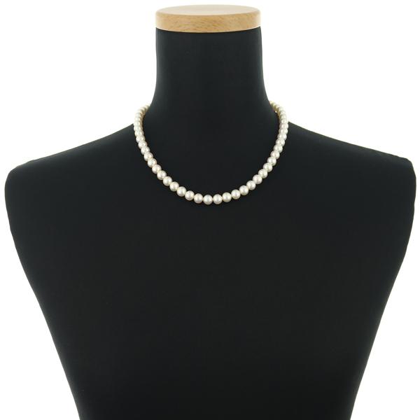 ミキモト ネックレス パール 真珠 7.0-7.4mm K18WG/シルバー BLJ