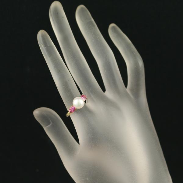 TASAKI（タサキ） リング パール 真珠 8.2mm ピンクトルマリン 12号 