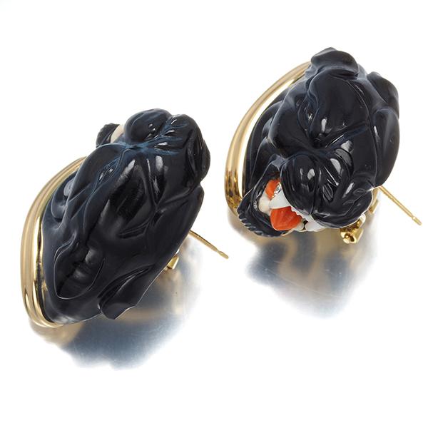 ホークスアイ ダイヤ ダイヤモンド 0.03ct/0.03ct 珊瑚 サンゴ 豹 ヒョウ パンサー アニマル ピアス K18YG ソーティングGENJ 限界値下げ品 |  | 02
