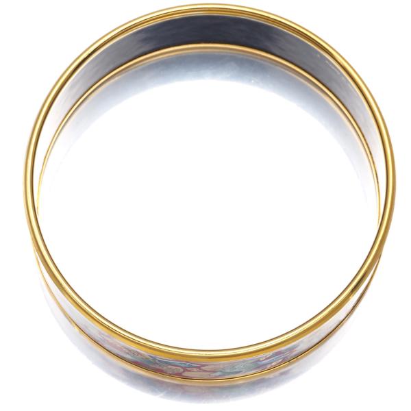 HERMES（エルメス） ブレスレット エマイユ 鳥 GM バングル 箱BLJ