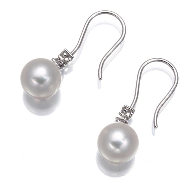 MIKIMOTO（ミキモト） ピアス パール 真珠 7.5mm ダイヤ ダイヤモンド