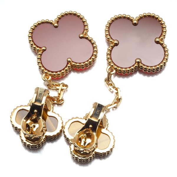 ヴァンクリーフ＆アーペル ピアス カーネリアン タイガーアイ マジック