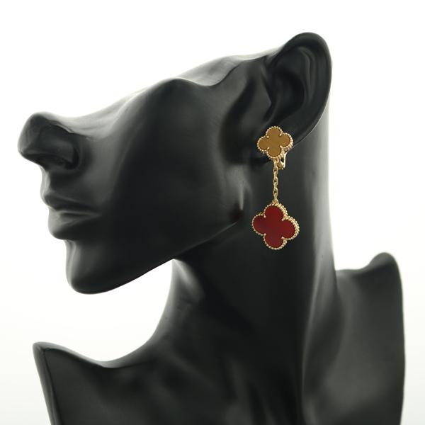 ヴァンクリーフ＆アーペル ピアス カーネリアン タイガーアイ マジック