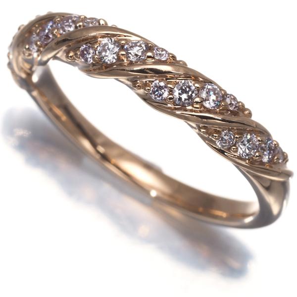 GSTV リング ピンクダイヤ ダイヤモンド 0.20ct 11号 K18PG