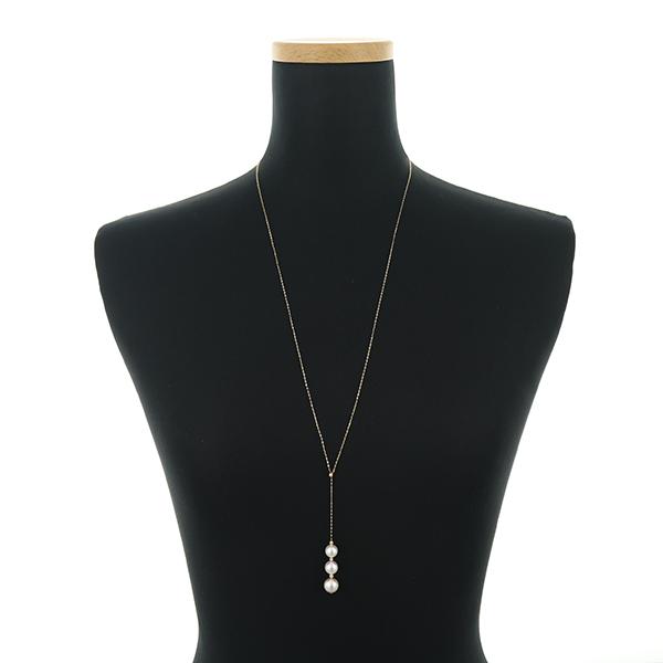 パール 真珠 7.8mm/8.1mm/9.1mm ロング ネックレス K18YG GENJ  