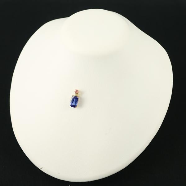 タンザナイト 5.19ct ロードクロサイト 0.37ct ペリドット ペンダントトップ K18YG ソーティングGENJ |  | 05