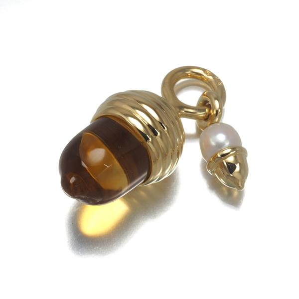 MIKIMOTO（ミキモト） ペンダントトップ シトリン ベビーパール 真珠 