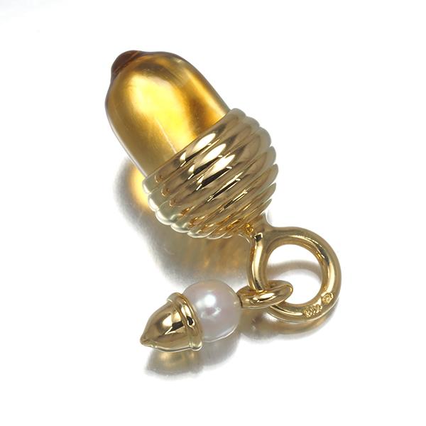 MIKIMOTO（ミキモト） ペンダントトップ シトリン ベビーパール 真珠