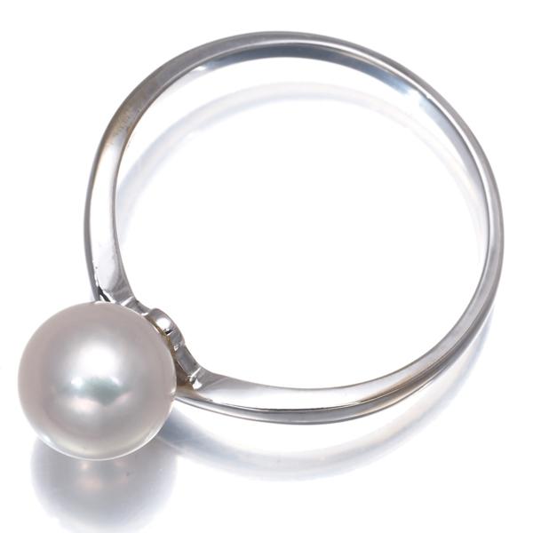 MIKIMOTO（ミキモト） リング パール 真珠 7.6mm ダイヤ ダイヤモンド