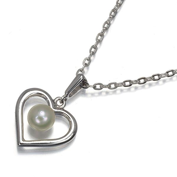 MIKIMOTO（ミキモト） ネックレス ベビーパール 真珠 ハート シルバー