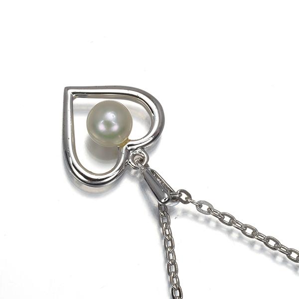 MIKIMOTO（ミキモト） ネックレス ベビーパール 真珠 ハート シルバー