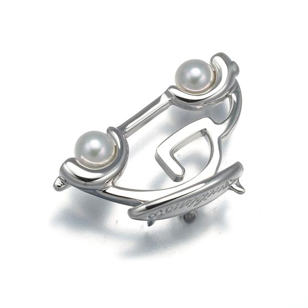 MIKIMOTO ミキモト　真珠　ベビーパール　ブローチ シルバー 3珠 MIKIMOTO ミキモト 真珠 ベビーパール ブローチ シルバー 3珠