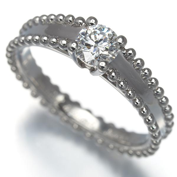 ヴァンクリーフ＆アーペル リング ダイヤ ダイヤモンド 0.32ct E VVS2 EX エステル 50号 Pt950 鑑定書 指輪 BLJ 限界値下げ品_6