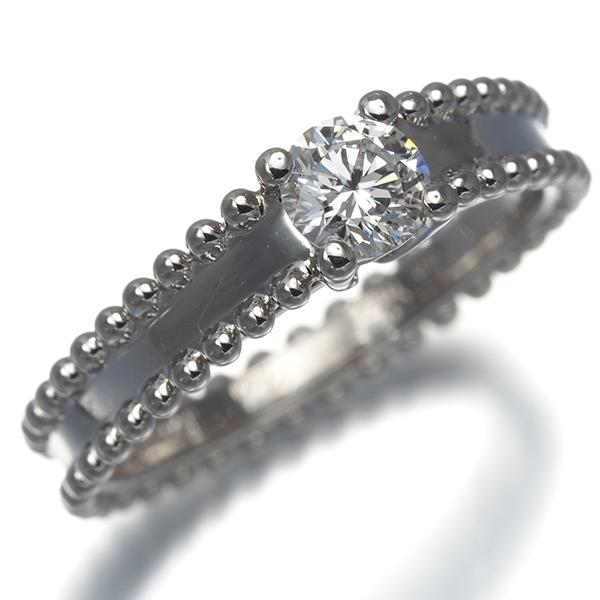 ヴァンクリーフ＆アーペル リング ダイヤ ダイヤモンド 0.32ct E VVS2 EX エステル 50号 Pt950 鑑定書 指輪 BLJ 限界値下げ品_1