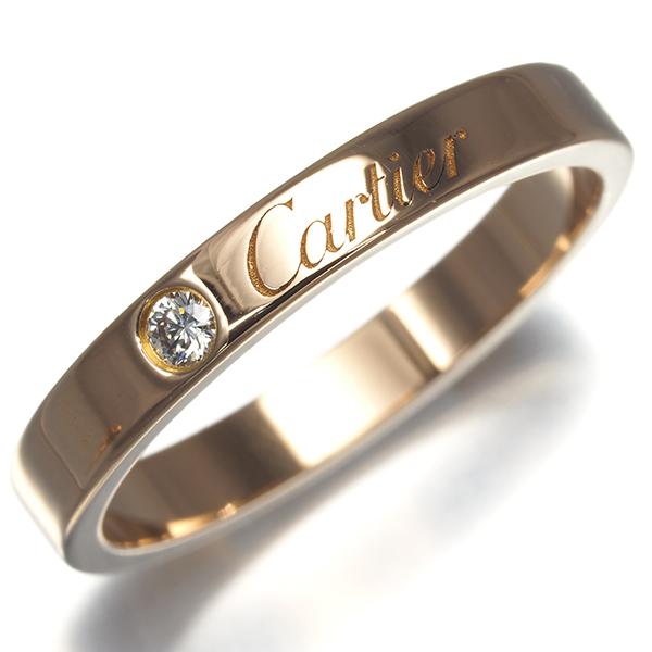 カルティエ エングレーブド Cドゥ リング 1Pダイヤモンド Cartier（カルティエ） リング ダイヤ ダイヤモンド Cドゥ