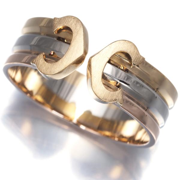 Cartier（カルティエ） リング 2C ドゥーブルC C2 スリーカラー SM 53