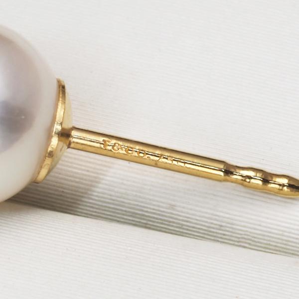 TIFFANY&Co. ティファニー ピアス パール 真珠 7.2mm 一粒 K18YG BLJ  