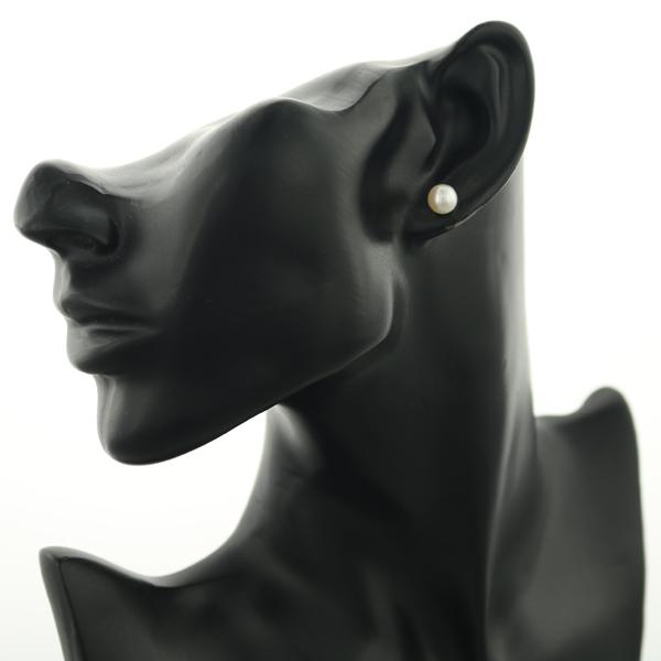 TIFFANY&Co. ティファニー ピアス パール 真珠 7.2mm 一粒 K18YG BLJ  