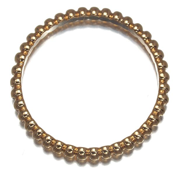 ヴァンクリーフ&アーペル ペルレ スモール K18 YG リング #47 美品 ヴァンクリーフ＆アーペル リング ペルレ スモール 57号 K18PG 指輪