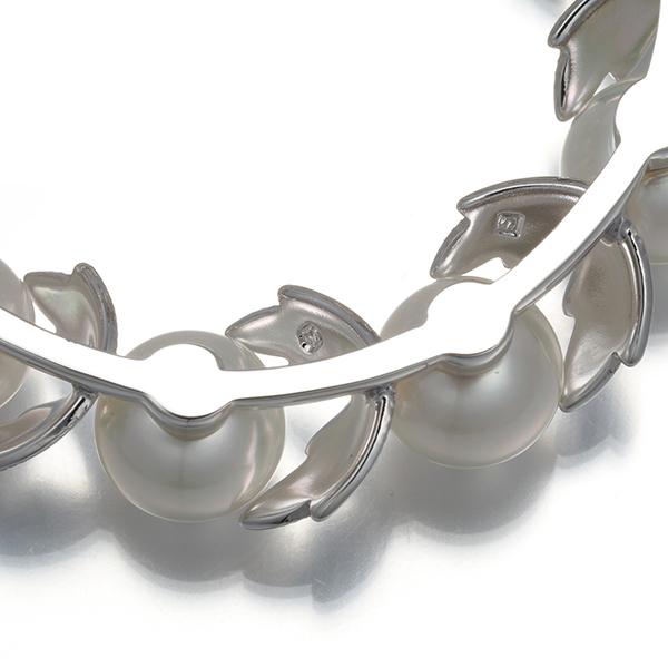 MIKIMOTO（ミキモト） ブローチ パール 真珠 5.8mm リーフ リース