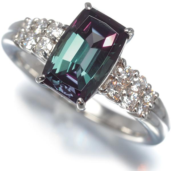 クレサンベール リング 再結晶アレキサンドライト 2.31ct ダイヤ ダイヤモンド 0.30ct 11号 Pt950 指輪 BLJ/GENJ 大幅値下げ品 | KYOCERA | 01