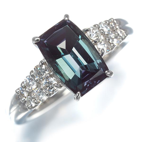 クレサンベール リング 再結晶アレキサンドライト 2.31ct ダイヤ ダイヤモンド 0.30ct 11号 Pt950 指輪 BLJ/GENJ 大幅値下げ品 | KYOCERA | 02