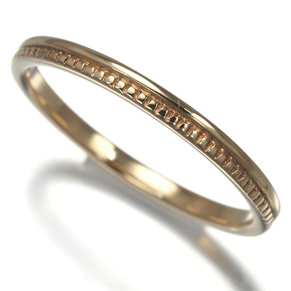 ete（エテ） リング ミルグレイン ピンキー 5号 K10YG 箱 指輪 BLJ