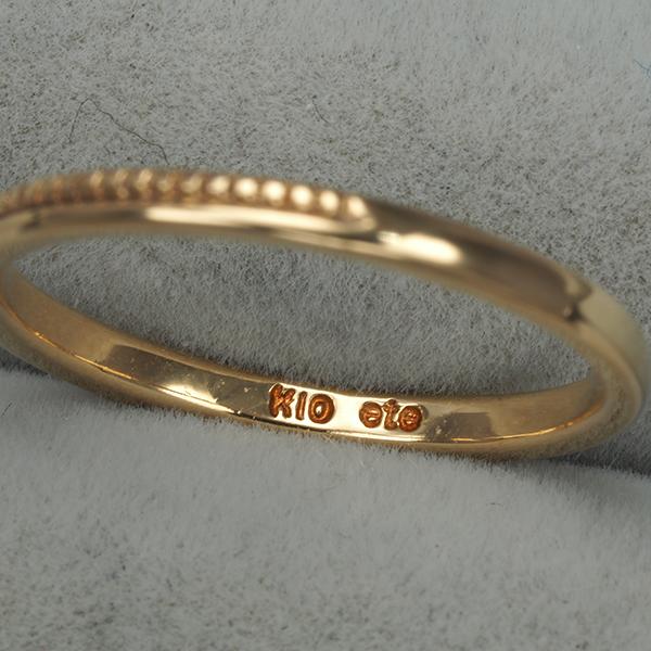 ete（エテ） リング ミルグレイン ピンキー 5号 K10YG 箱 指輪 BLJ