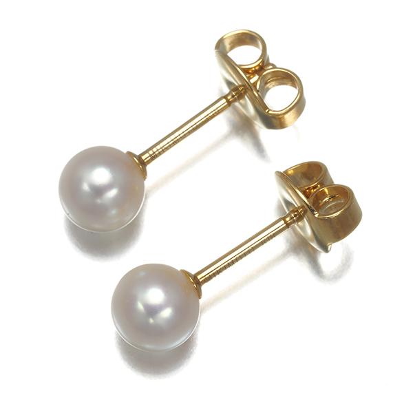 MIKIMOTO（ミキモト） ピアス パール 真珠 5.2mm 一粒 K18YG BLJ