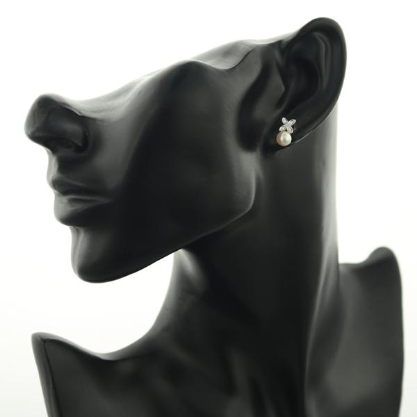 MIKIMOTO ミキモト ピアス パール 真珠 5.9mm ダイヤ ダイヤモンド  