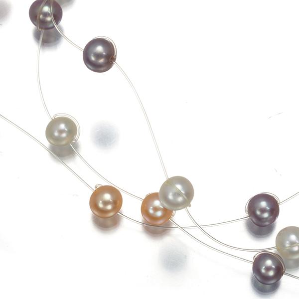 【テリ強✨】TASAKI ベビーパール ブレスレット 3連 本真珠 silver TASAKI（タサキ） ブレスレット ベビーパール 真珠 3.7-4.0mm K18YG