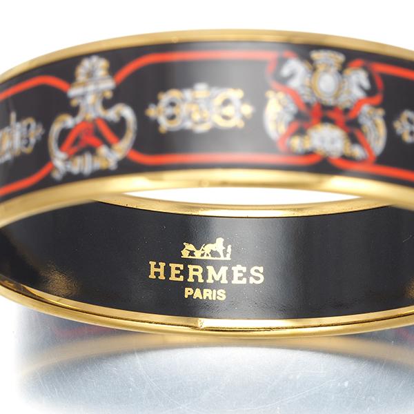 HERMES（エルメス） ブレスレット エマイユ 馬 ウマ GM バングル
