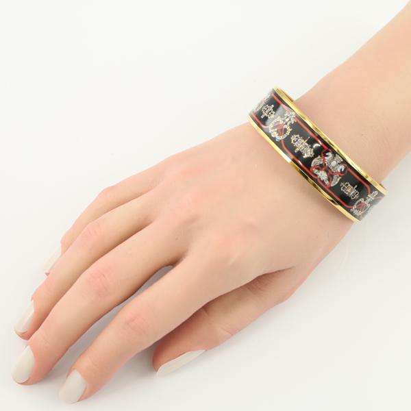 HERMES（エルメス） ブレスレット エマイユ 馬 ウマ GM バングル