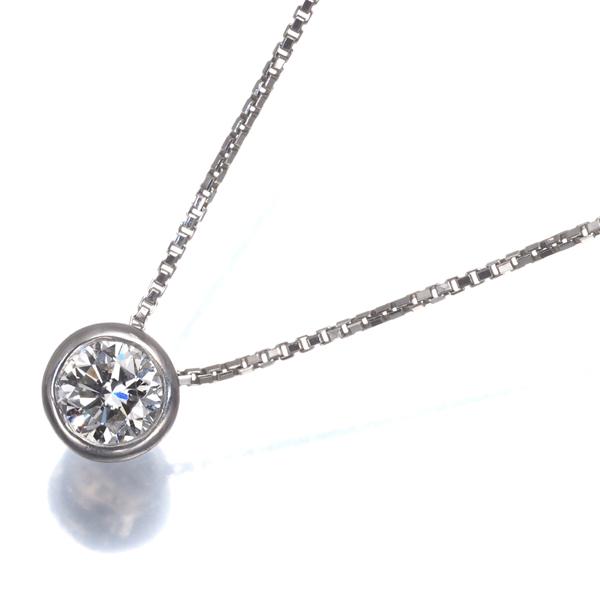 ダイヤ ダイヤモンド 0.326ct 一粒 ネックレス Pt900/Pt850 GENJ