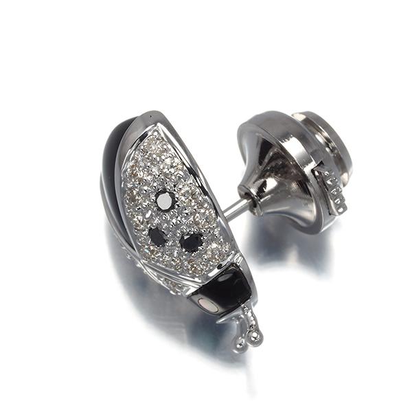 オニキス シェル ブラック＆クリア ダイヤ ダイヤモンド 0.26ct/0.08ct 