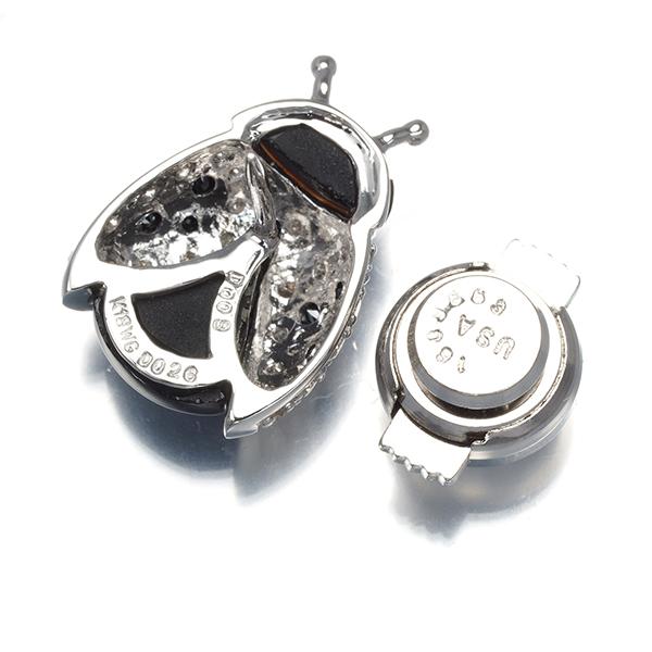 オニキス シェル ブラック＆クリア ダイヤ ダイヤモンド 0.26ct/0.08ct 