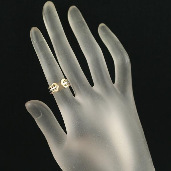 極美品 カルティエ 2C ドゥーブルC ダイヤ スリーカラー パヴェ 48 8号 極美品 カルティエ 2C ドゥーブルC ダイヤ スリーカラー パヴェ 48 8号