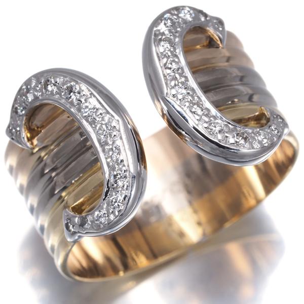 Cartier C2ハート オールダイヤリング ダイヤモンド ジュエリー 11号 Cartier C2ハート オールダイヤリング ダイヤモンド ジュエリー 11号