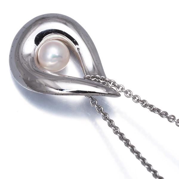 MIKIMOTO パール 真珠 一粒 ドロップ シルバー ネックレス MIKIMOTO（ミキモト） ネックレス パール 真珠 6.4mm 一粒 シルバー