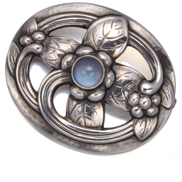 Georg Jensen（ジョージ ジェンセン） ブローチ ムーンストーン 138