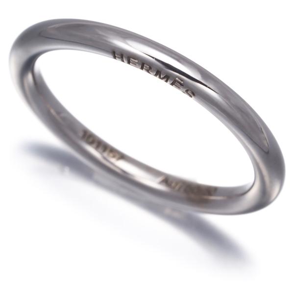 HERMES（エルメス） リング ウェディング サイドロゴ 50号 K18WG 指輪