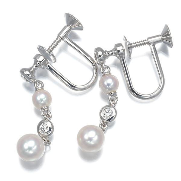 ミキモト　パールイヤリング MIKIMOTO（ミキモト） イヤリング パール 真珠 4.5-7.1mm ダイヤ