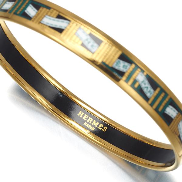 HERMES エナメル　バングル ブレスレット　ターコイズ　ヒョウ柄　エマイユ 1535907619.JPG?1654051574