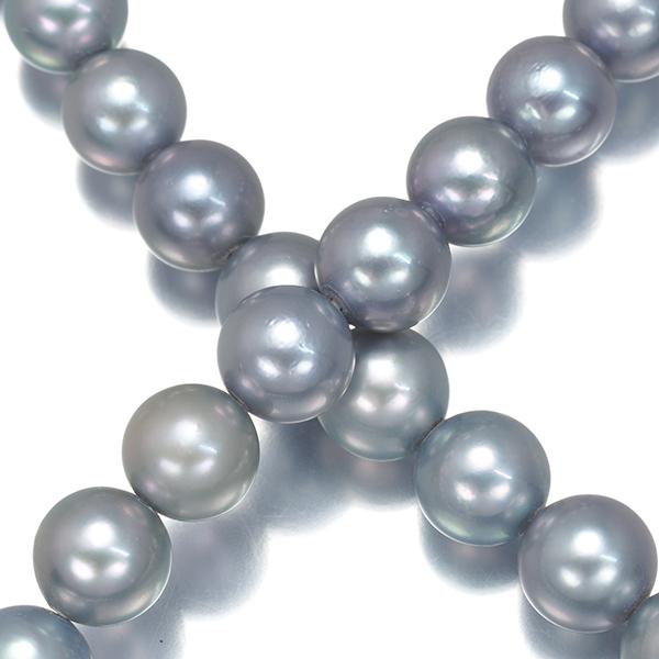 TASAKI（タサキ） ネックレス グレーパール 真珠 6.7-6.9mm シルバー