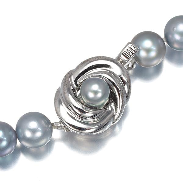 TASAKI（タサキ） ネックレス グレーパール 真珠 6.7-6.9mm シルバー