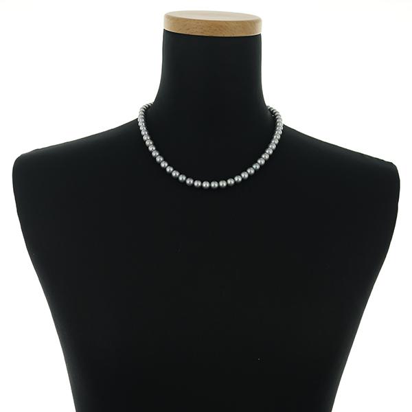 TASAKI（タサキ） ネックレス グレーパール 真珠 6.7-6.9mm シルバー