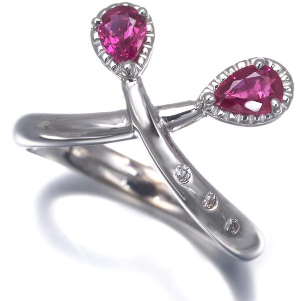 チセー リング ルビー 0.41ct ダイヤ ダイヤモンド 0.03ct 