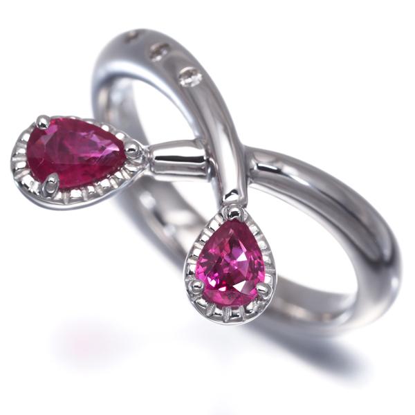 チセー リング ルビー 0.41ct ダイヤ ダイヤモンド 0.03ct 