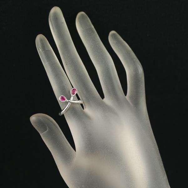 チセー リング ルビー 0.41ct ダイヤ ダイヤモンド 0.03ct 